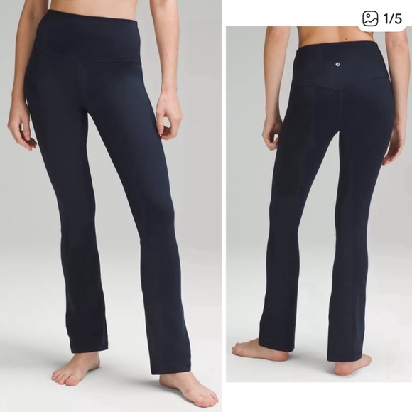 Lululemon Align High Rise Mini Flare Pant Legging Navy Blue...